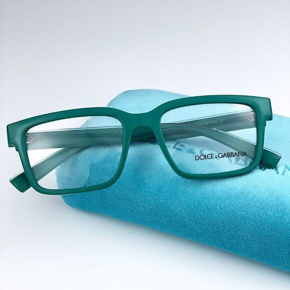 NEW D&G DG5102 3311 Crystal Green Rectangle Unisex Eyeglasses - Picture 1 of 13
